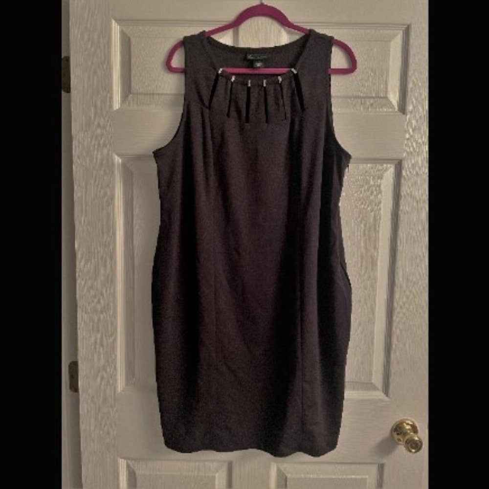 Black Lane Bryant Ponte Knit Sheath Dress Size 20